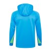 Brazilië Hoodie Trainings Sweatshirt Quarter-zip 2024-25 Blauwe - Kids